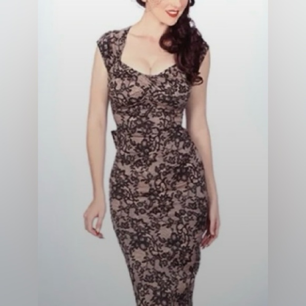 Stop Staring Retro Lace Dress w/Bow
